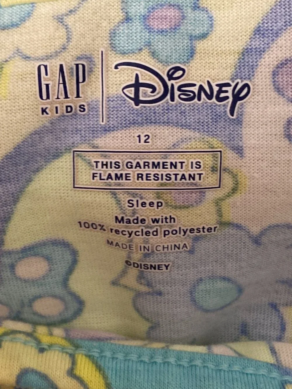 GapKids x Disney Minnie Mouse PJ Dress Nightgown Size 12 100% Recycled